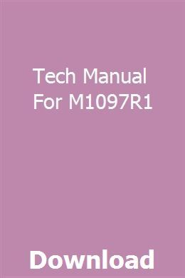 M1097r1 Manual